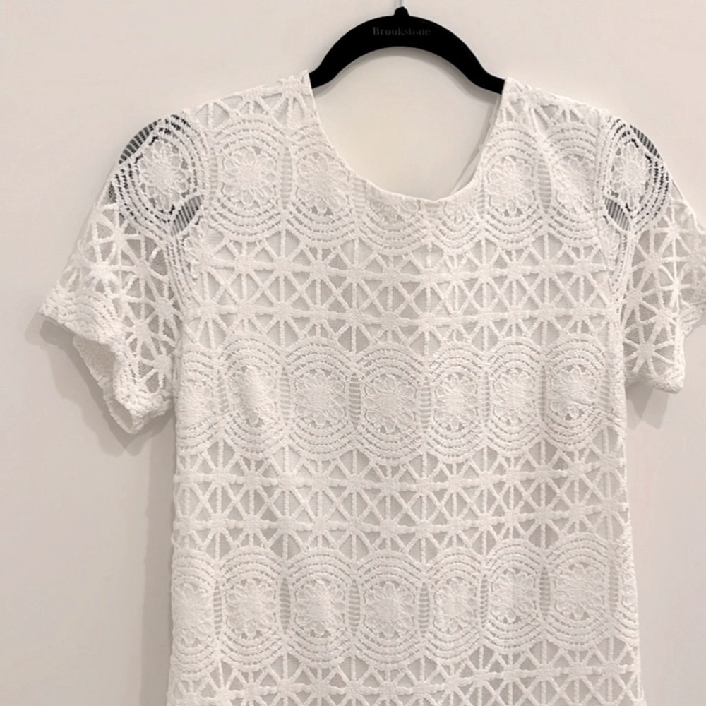 Lulu’s Love You For Eternity White Lace Shift Dress